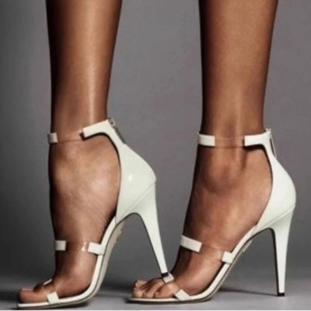 Tamara Mellon Frontline Sandal 37.5 Cream Ivory